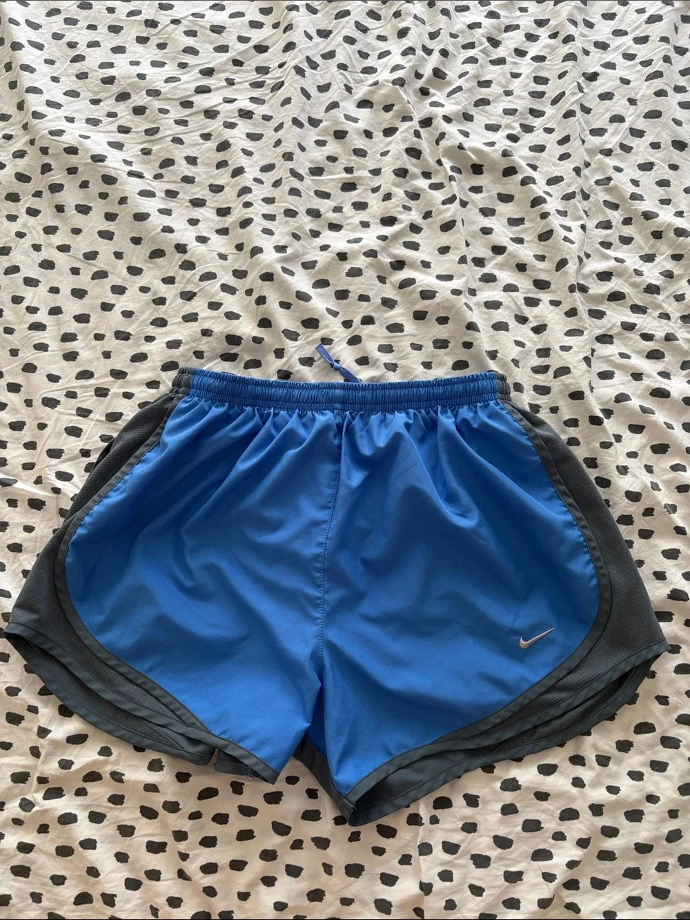 Nike Women’s Blue Athletic Shorts with Gray Side Panels